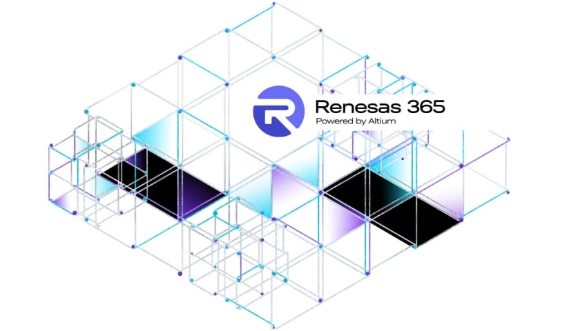 A promotional image for Renesas365 highlighting its presence at Embedded World 2026, featuring bold branding elements and a technology‑themed background.
