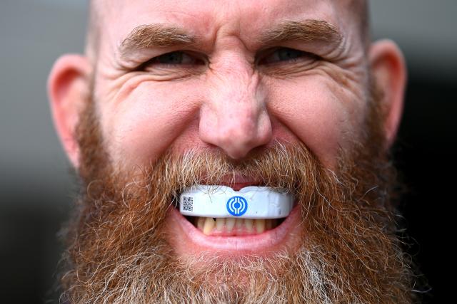 Man wearing mouthguard