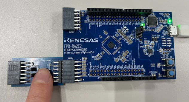 Put your finger on the temperature/humidity sensor