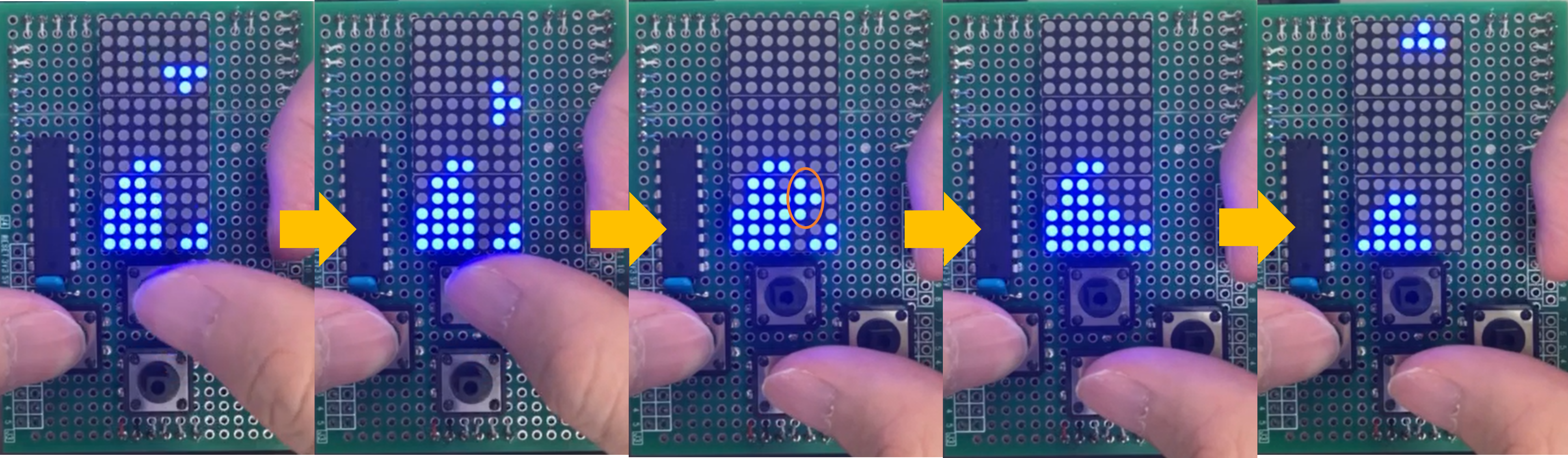 Tetris Game with Using a Microcontroller 