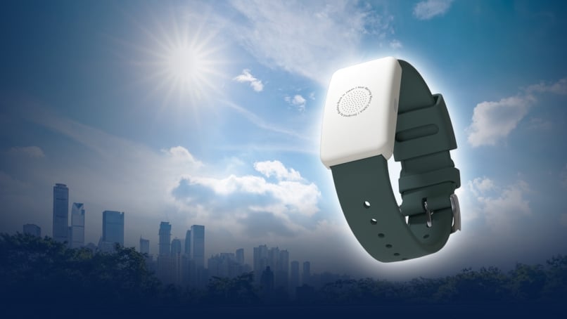Biodata bank heat stroke watch sensing sun's heat.