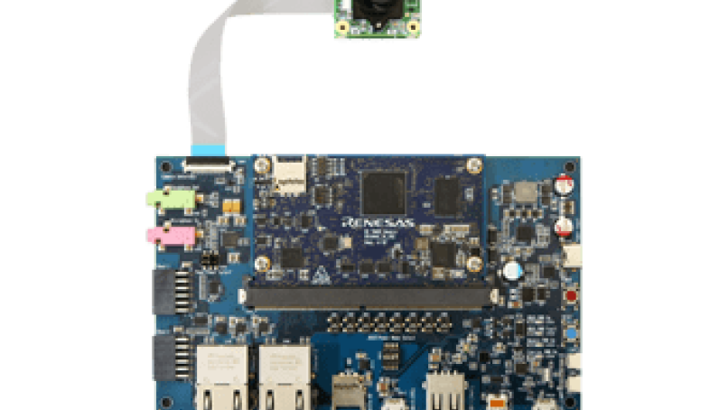 e-con e-CAM20_CURZ with Renesas RZ/V2L Evaluation Board - Top