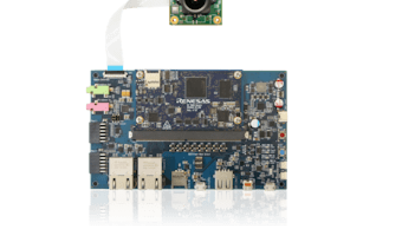 e-con e-CAM21_CURZ with Renesas RZ/V2L Evaluation Board - Top