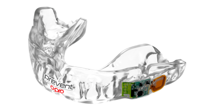 A Prevent Biometrics mouthguard