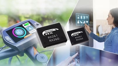 Advanced Touch Functions, Power-Efficient RX MCU Optimized for HMI Applications