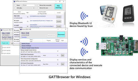 GATTBrowser for Windows RL78G1D en