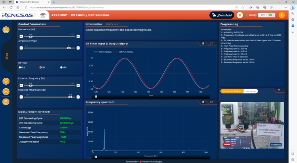 DSP Solution on Renesas Lab on the Cloud