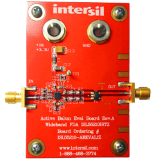 ISL55210-ABEVAL1Z Active Balun Configured High Speed Differential Amp Eval Board