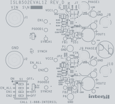 ISL8502EVAL1Z Buck Regulator Eval Board