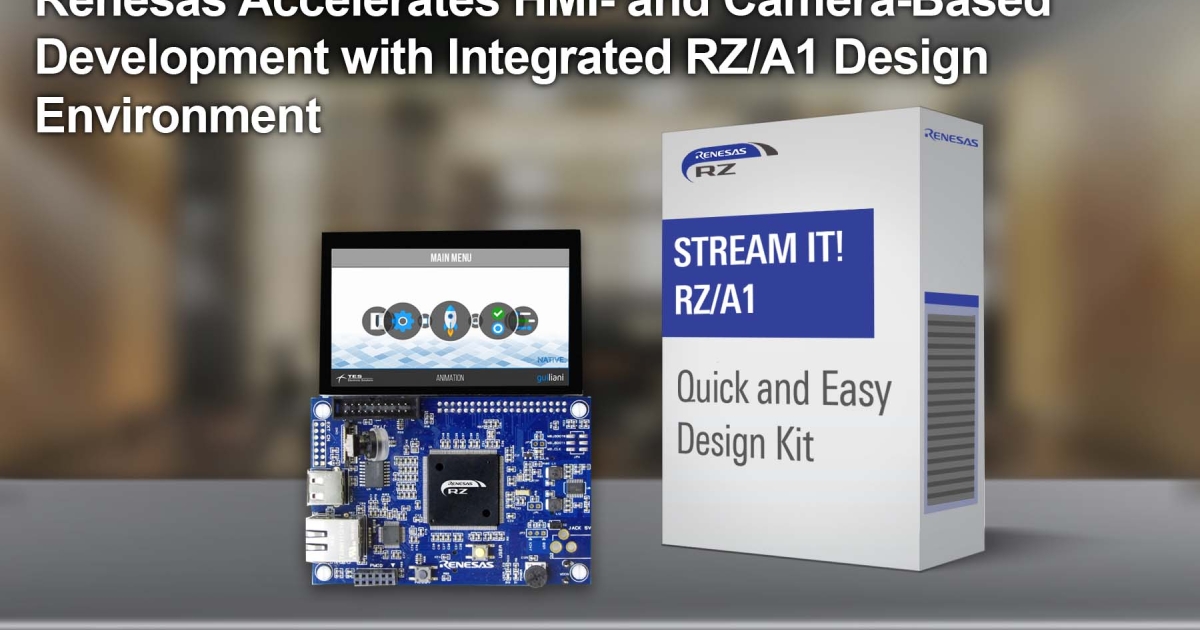 Renesas Electronics Accelerates HMI- And Camera-Based Development With ...