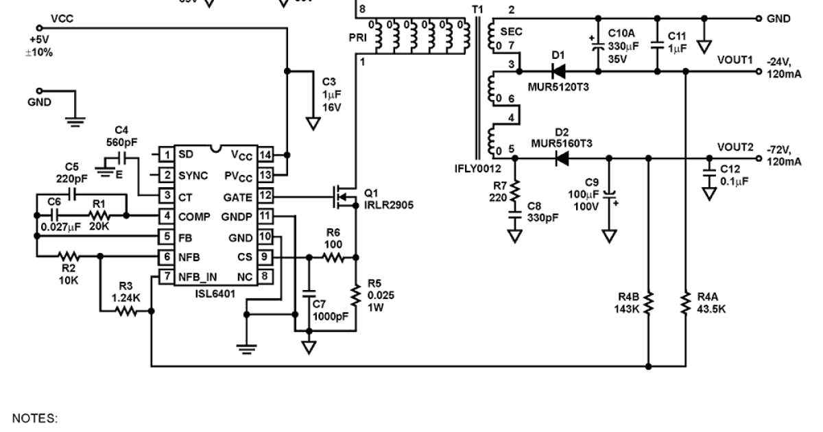 ISL6401 - Synchronizing Current Mode PWM for Subscriber Line Interface ...