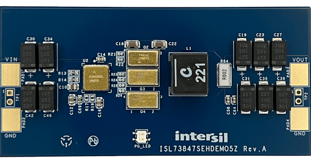 ISL73847SEHDEMO5Z - Radiation Hardened Compact 12V to 1V, 25A 