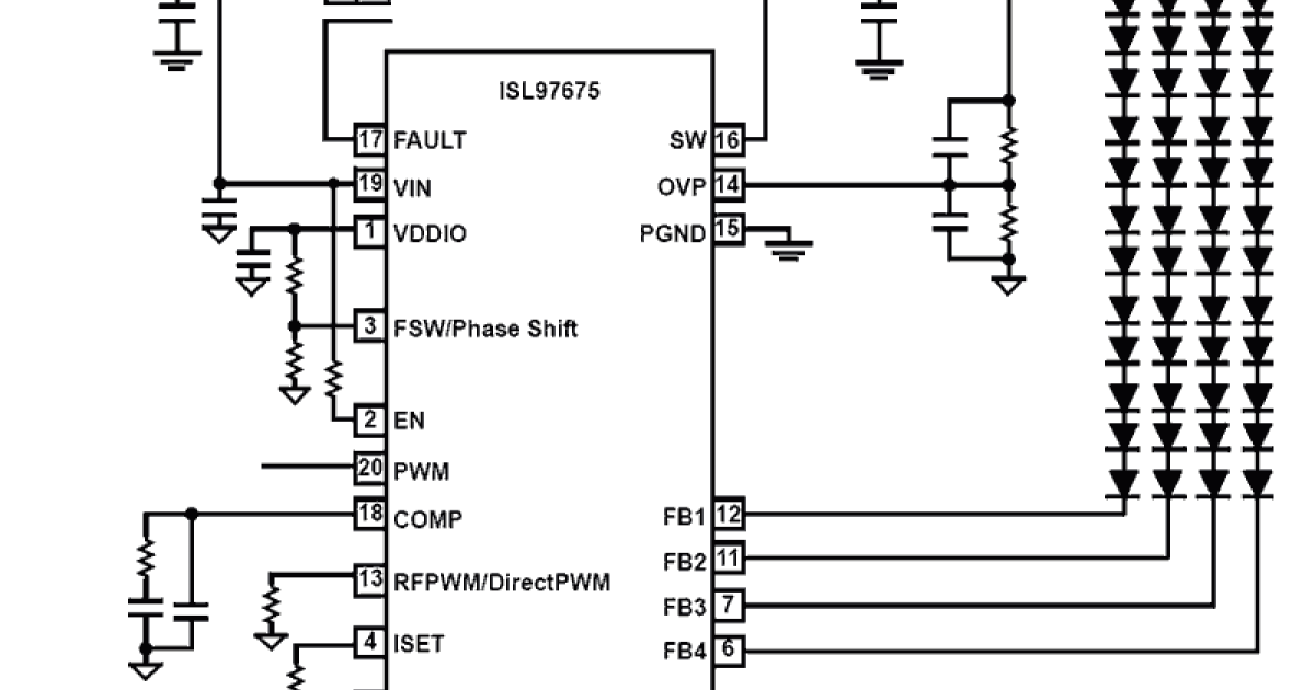 ISL97675 - 4-Channel LED Driver with Phase Shift Control | Renesas