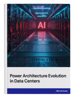 Whitepaper cover featuring power architecture evolution in data centers.