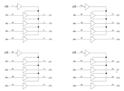 74ALVC162244 - Block Diagram