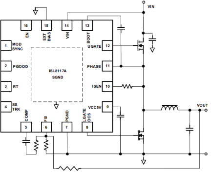 ISL8117A - Typical Applications Diagram