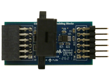 US082-FS1015EVZ Vertical Mount Air Velocity Sensor Pmod Board - Top