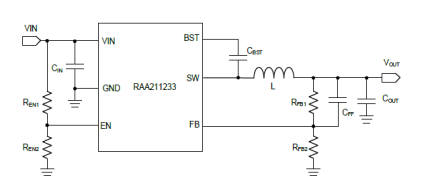 RAA211233 Typical Application Schematic