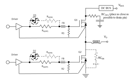 TP65H035G4YS Simplified Half-bridge Schematic