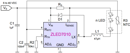 ZLED7010 - Application Circuit