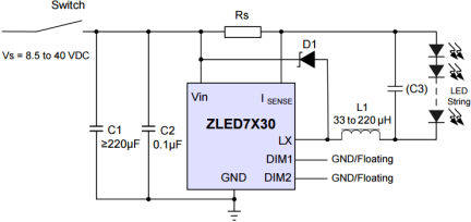 ZLED7330 - Application Circuit