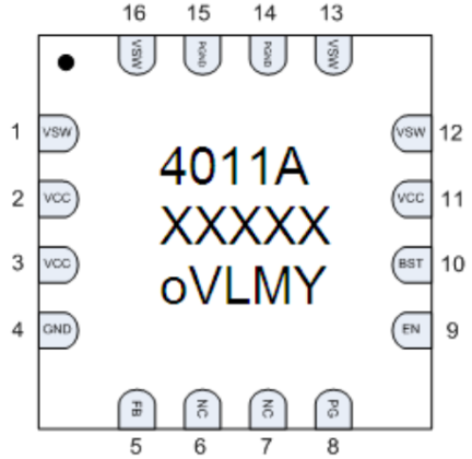 ZSPM4011B - Pinout