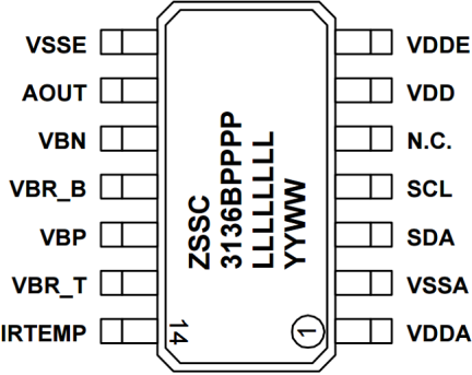 ZSSC3136 - Pinout