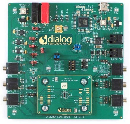 DA7212-EVAL Audio Codec Evaluation Board