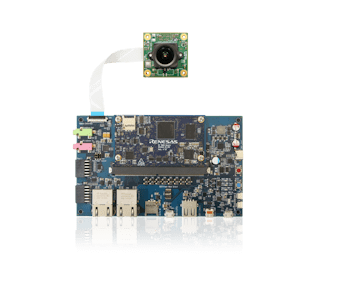 e-con e-CAM21_CURZ with Renesas RZ/V2L Evaluation Board - Top