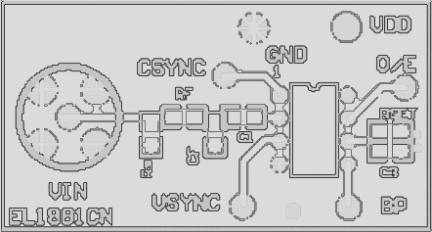 EL1883IS-EVAL (EL1883CN package) Sync Separator Eval Board