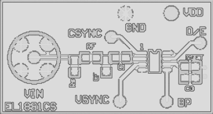 EL1883IS-EVAL (EL1883CS package) Sync Separator Eval Board