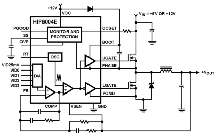 HIP6004E Functional Diagram