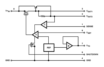 ICL7663S Functional Diagram