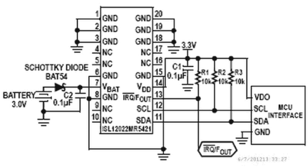 ISL12022MR5421 Functional Diagram