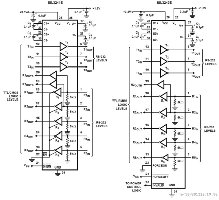 ISL3243E - QFN Packaged, ±15kV ESD Protected, +2.7V to +3.6V, 250kbps ...