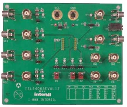 ISL54065EVAL1Z Dual SPDT Switch Eval Board