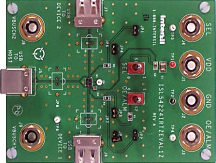 ISL54224IRTZEVAL1Z High-Speed Multiplexer Eval Board