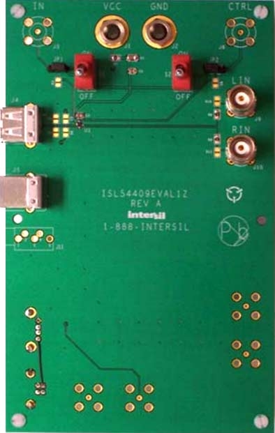 ISL54409EVAL1Z Wired-OR Switch Eval Board