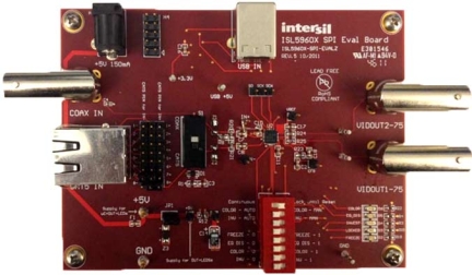 ISL59605-SPI-EVALZ Composite Video Equalizer Eval Board