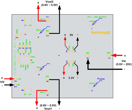 ISL62386HI/LOEVAL1Z Power Supply Controller Eval Boards