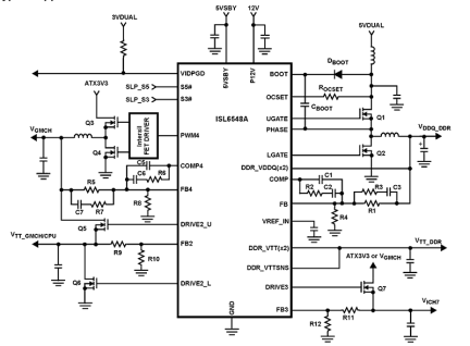 ISL6548A Functional Diagram