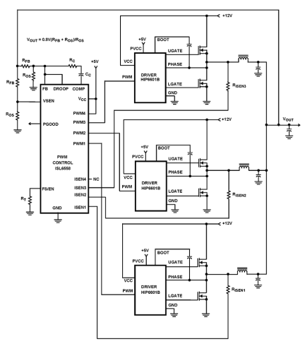 ISL6558 Functional Diagram