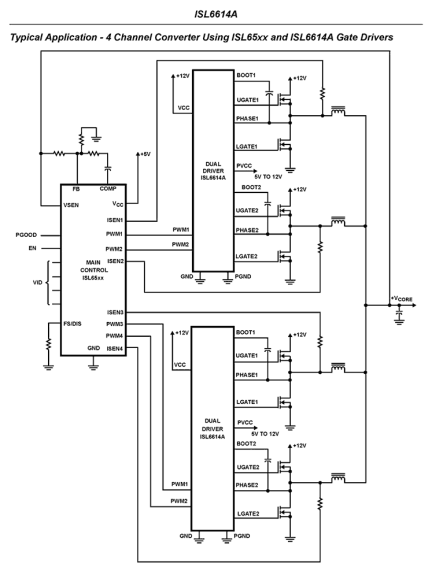 ISL6614A Functional Diagram