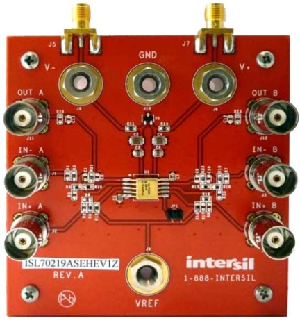 ISL70219ASEHEV1Z 40V Rad Hard Low Power Op Amp Eval Board