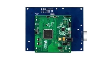 ISL73141BMREFEVKITxZ Battery Monitor Evaluation Board - Bottom with Vorago Board