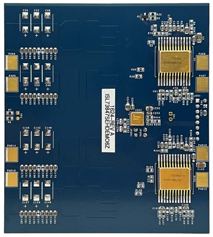 ISL73847SEHDEMO6Z Rad Hard 4-Phase PWM Controller Demonstration Board - Bottom