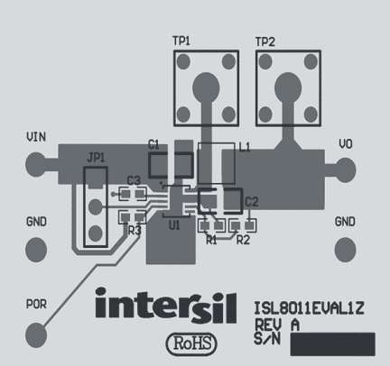 ISL8011EVAL1Z Buck Regulator Eval Board