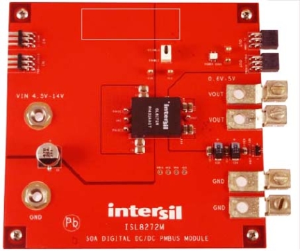 ISL8272MEVAL1Z Digital Power Module Eval Board with Pin-strap Resistor Support