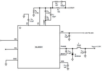 ISL85001 Functional Diagram