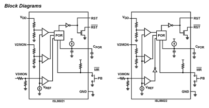 ISL88021_ISL88022 Functional Diagram